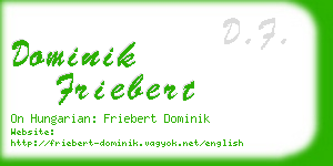 dominik friebert business card